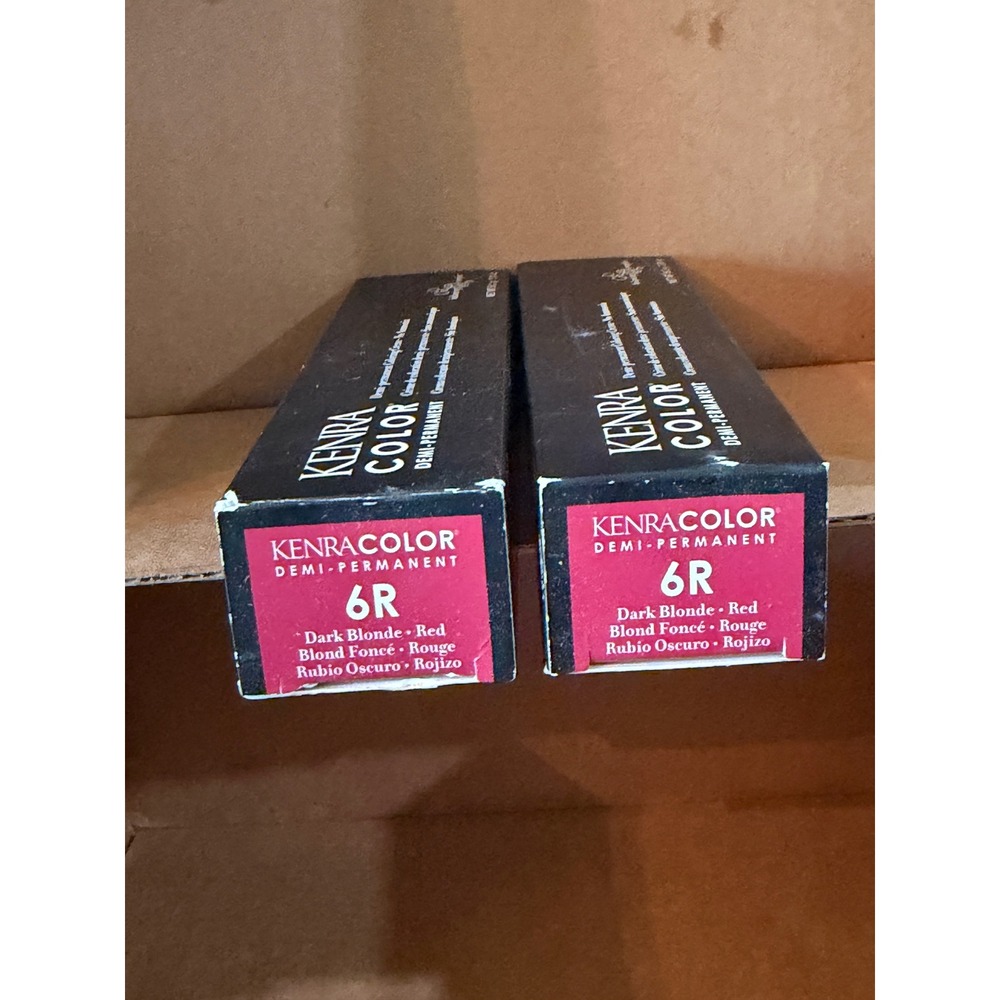 Kenra Color Demi Permanent Hair Coloring Creme 6R Dark Blonde Red Set of 2